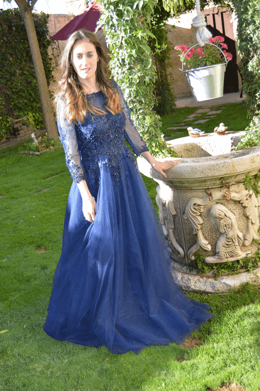 Vestido fiesta clearance azul marino